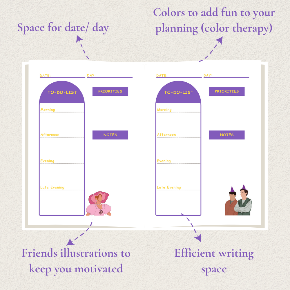 Friends walk undated Planner