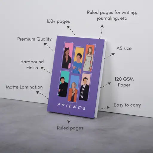 Friends characters Ruled Journal
